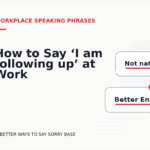 How to Say ‘I am following up’ at Work