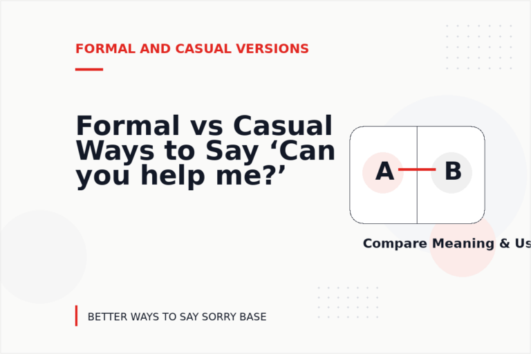Formal vs Casual Ways to Say ‘Can you help me?’ Formal vs Casual Ways to Say ‘Can you help me?’
