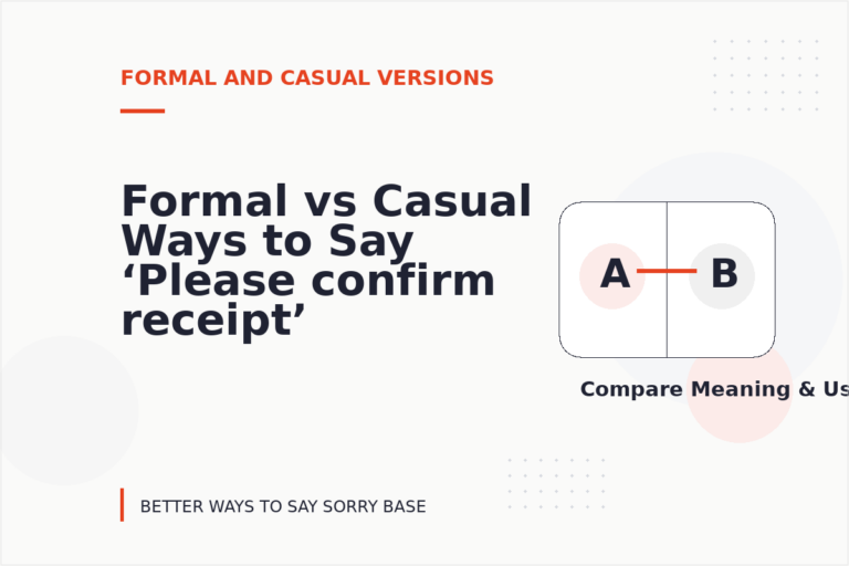 Formal vs Casual Ways to Say ‘Please confirm receipt’