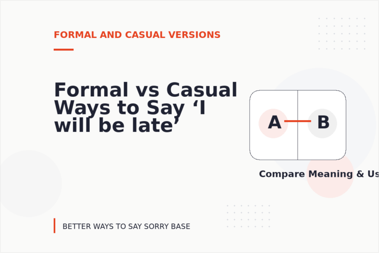 Formal vs Casual Ways to Say ‘I will be late’